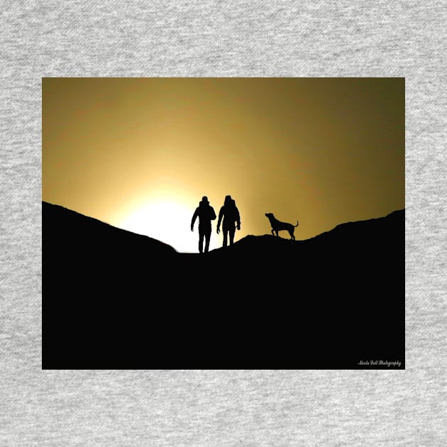 peak district walkers silhouette by Simon-dell